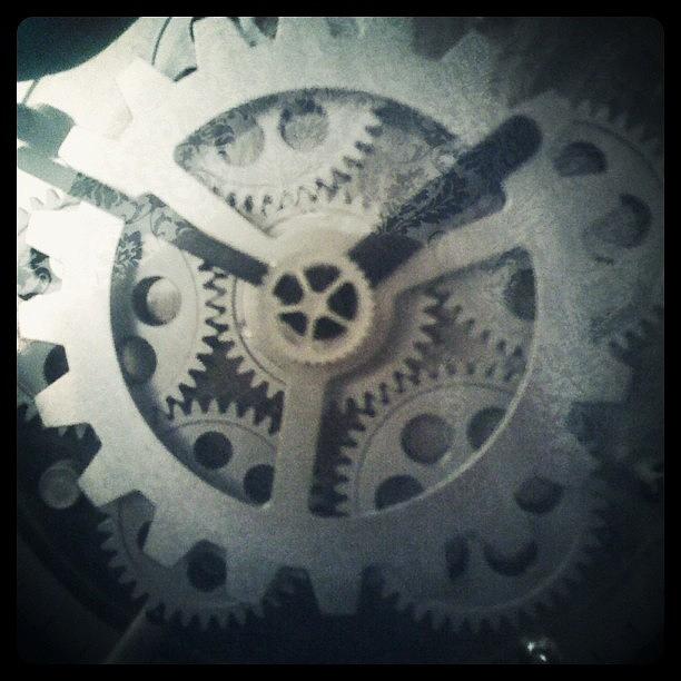 Clock Photograph - #steampunk #gears #clock #webstagram by KLH Streets Photography