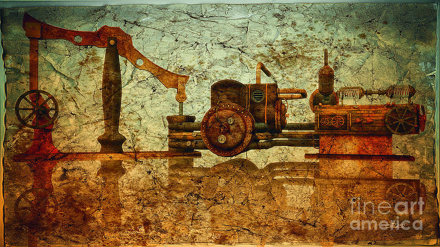 Steampunk Machine Digital Art by Jutta Maria Pusl