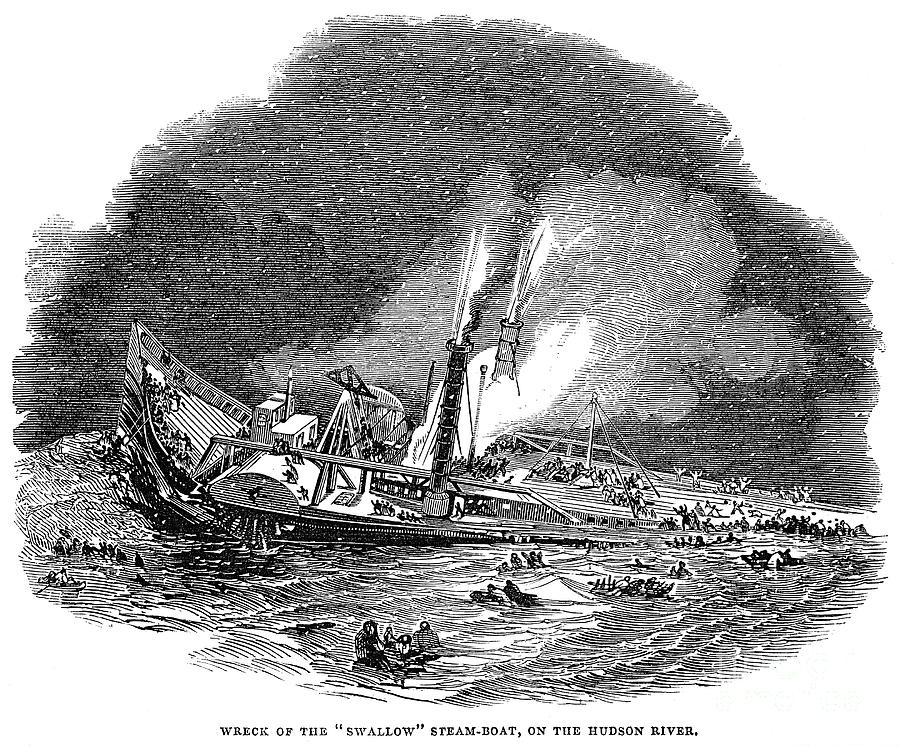 Steamship Accident, 1845 Photograph by Granger
