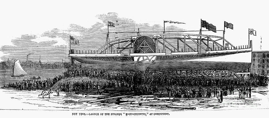 Transportation Photograph - Steamship Launch, 1876 by Granger
