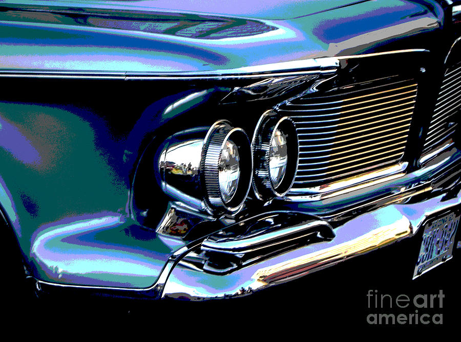 Car Photograph - Steel Blue by Chuck Re