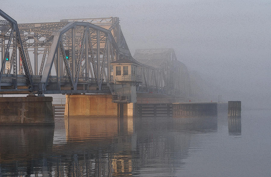 Steel Bridge In Morning Fog Photograph by Tim Nyberg