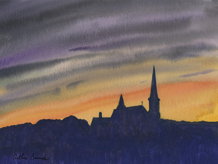 Steeple and Sky Painting by Arthur Barnes