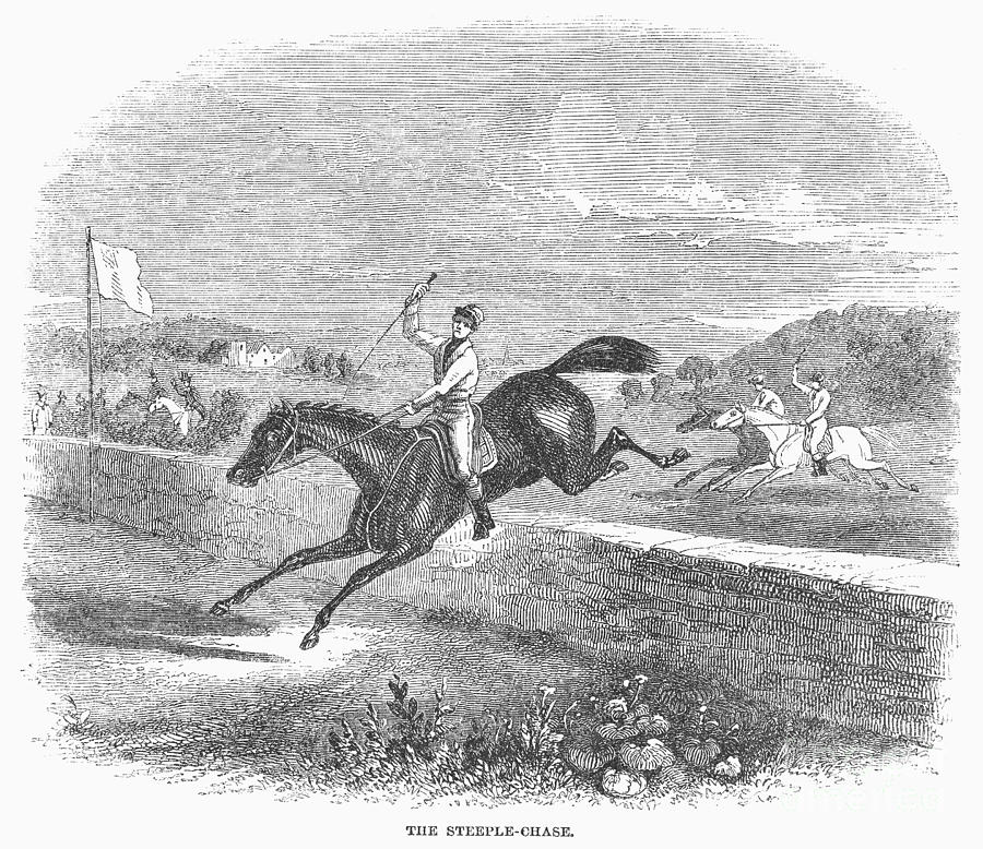 STEEPLECHASE, c1880 Photograph by Granger