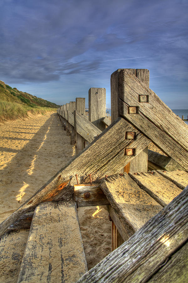 Steps to beach Photograph by Ian Merton