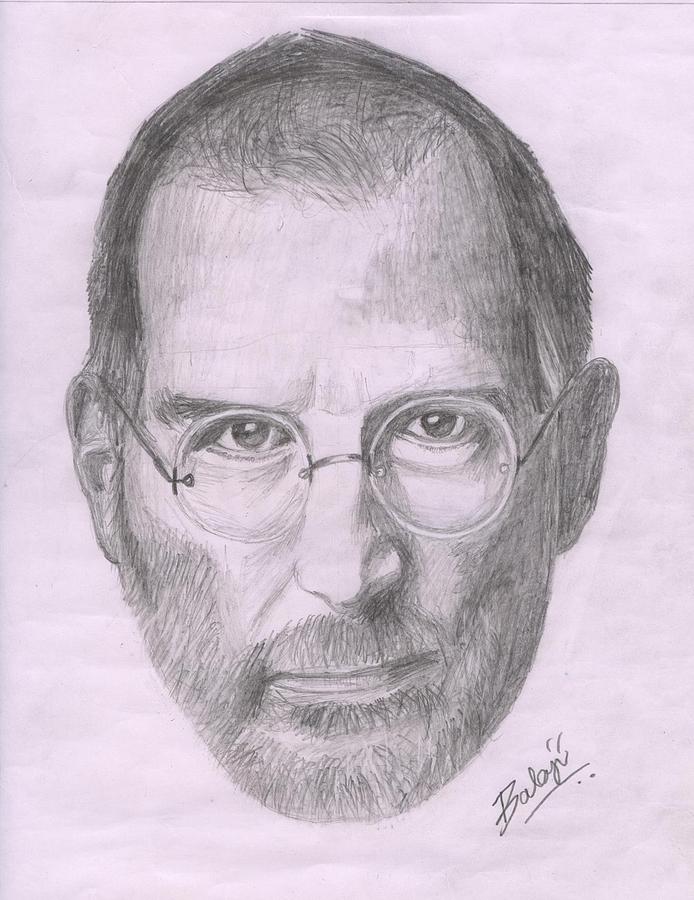 Steve Jobs Drawing by Balaji Solai  Pixels