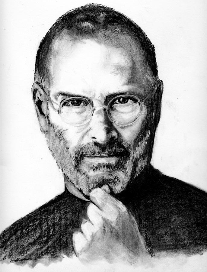Portrait Painting - Steve Jobs by Just Joszie