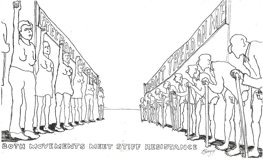 STIFF Resistance Drawing by Roger Swezey