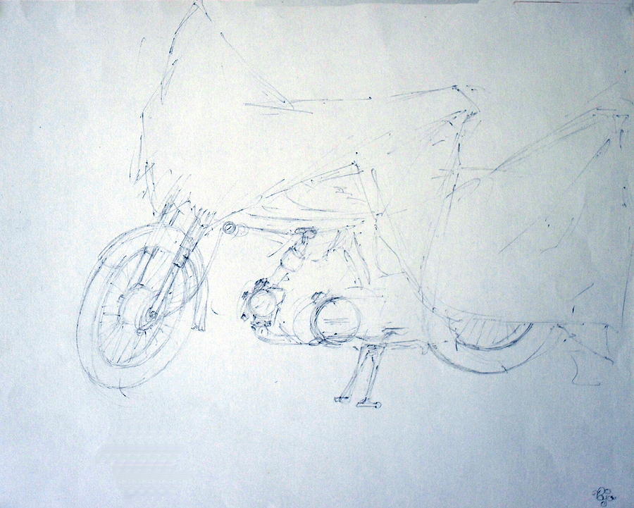 Still Life 42 - Bike Drawing by Mohd Raza-ul Karim | Fine Art America