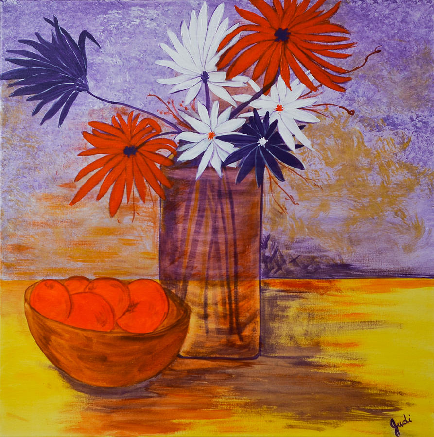 Flower Painting - Still Life by Judi Goodwin