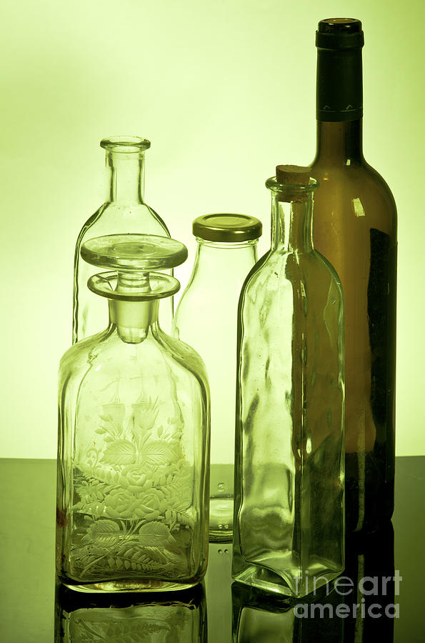Still life of bottles  Photograph by Ilan Amihai