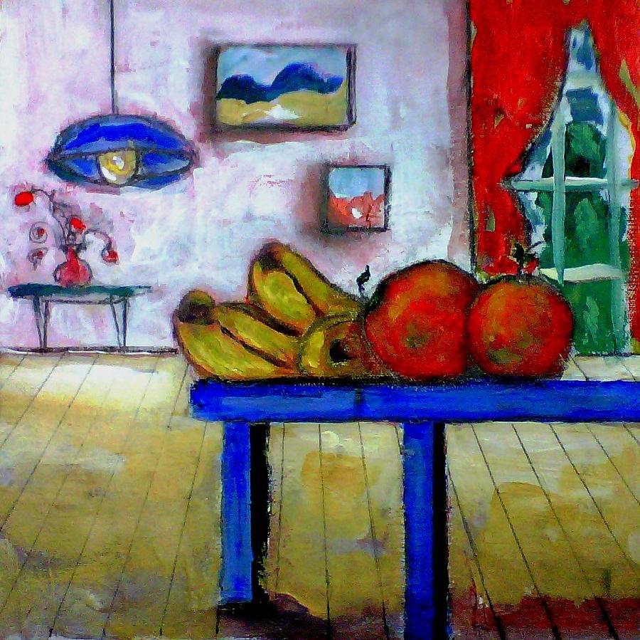 Still Life with Bananas Painting by Dilip Sheth