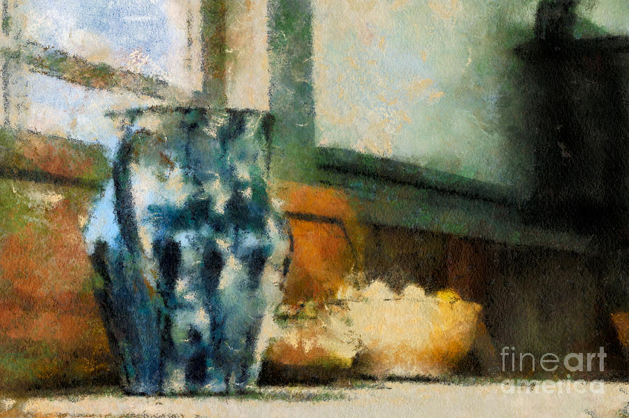 Still Life With Blue Jug Photograph by Lois Bryan