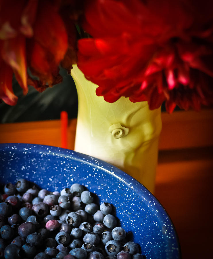 Still Life with Blueberries Photograph by Ronda Broatch