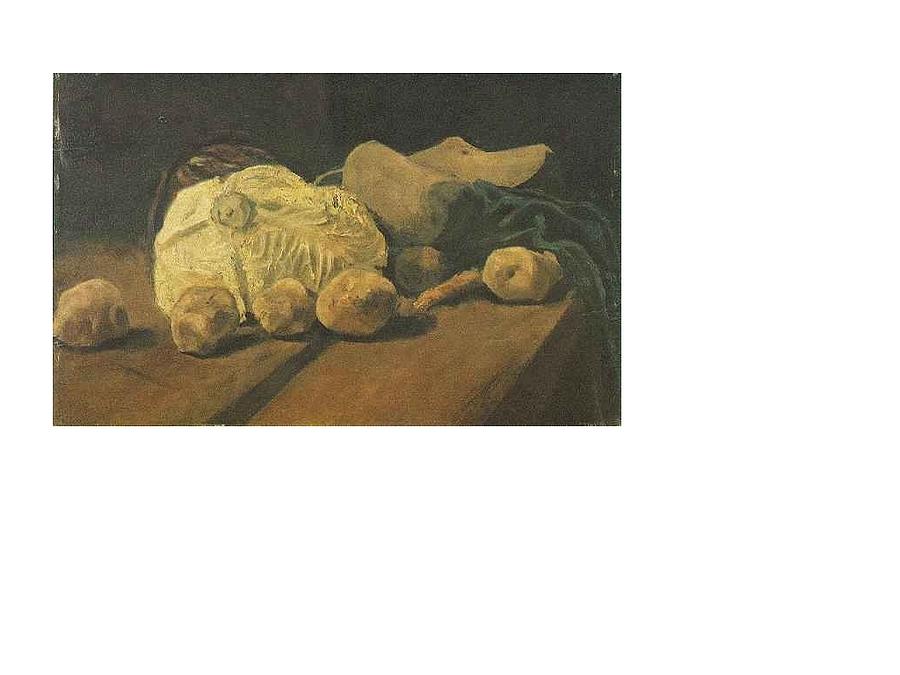 Still Life with Cabbage and Clogs Digital Art by Van Gogh
