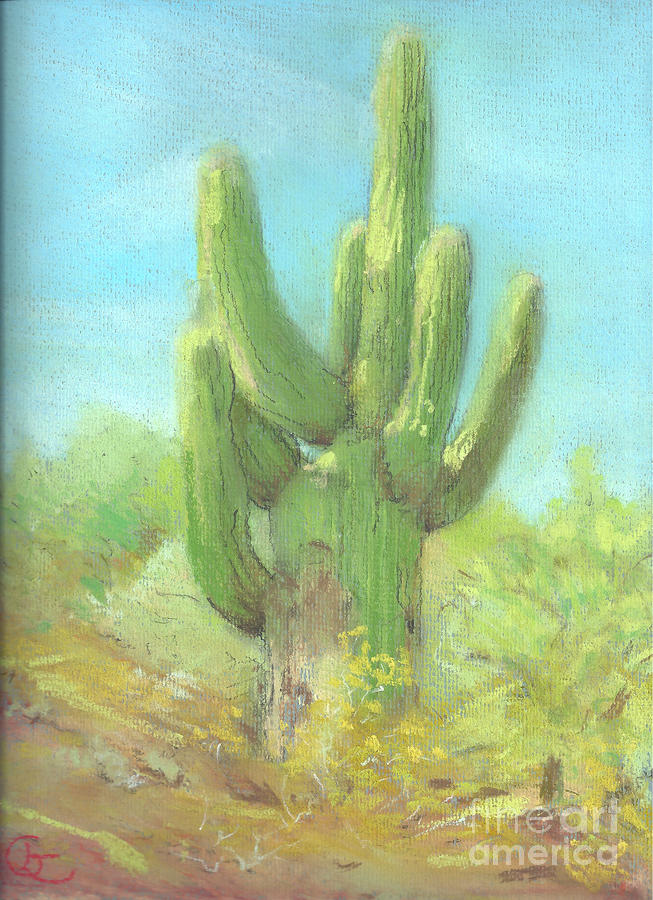 Pastel Pastel - Still life with Cactus by Jack Edwards