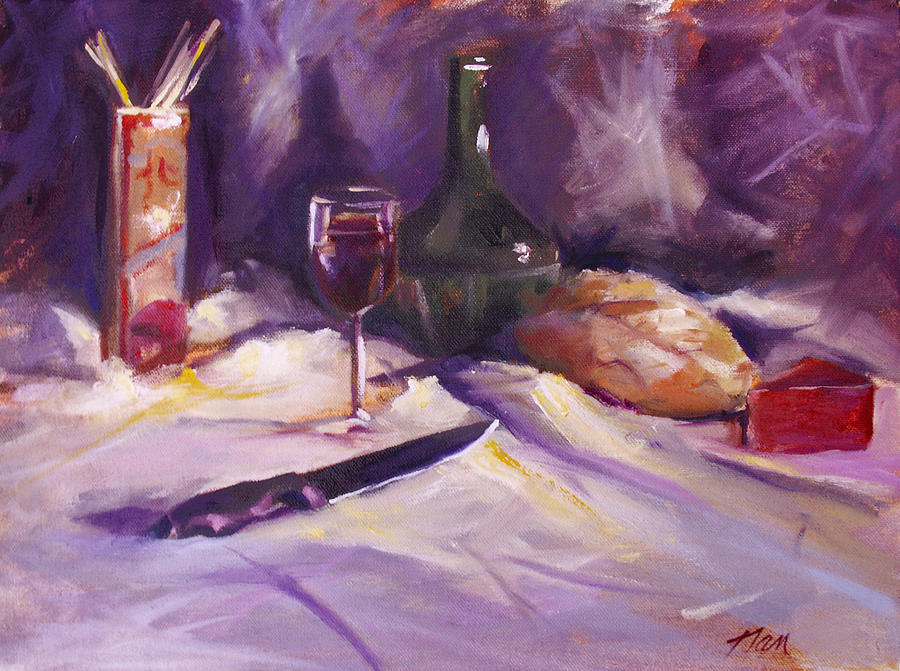 Still Life with Cheese Painting by Nancy Griswold