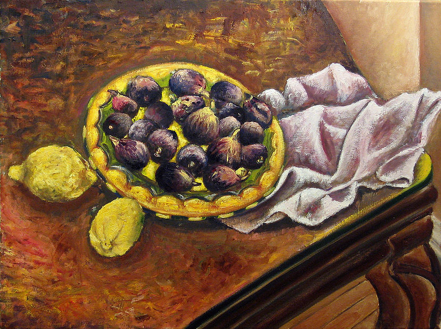 Still Life Painting - Still Life with Figs by Vladimir Kezerashvili
