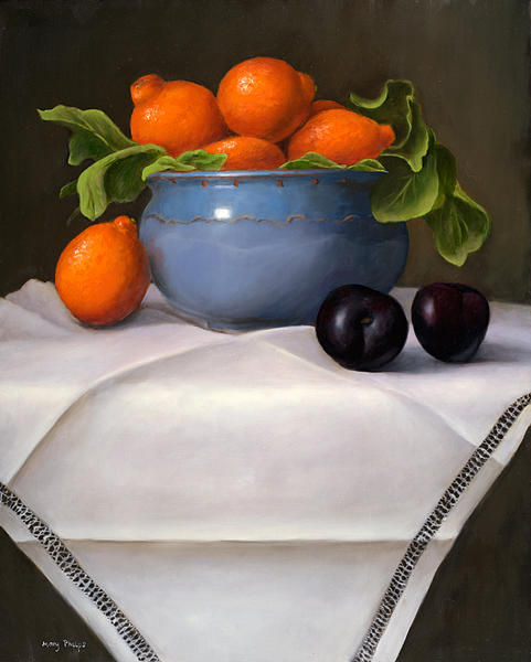 Still life with Mineola Oranges Painting by Mary Phelps - Fine Art America