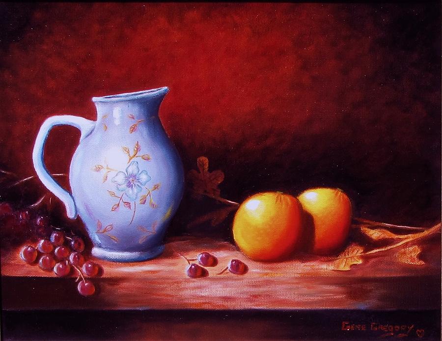 Still life with oranges  Painting by Gene Gregory