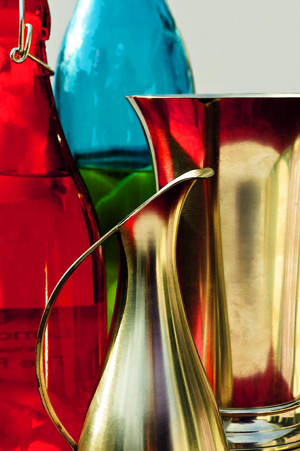 Still Life with Pewter and Glass 1 Photograph by Betty Eich
