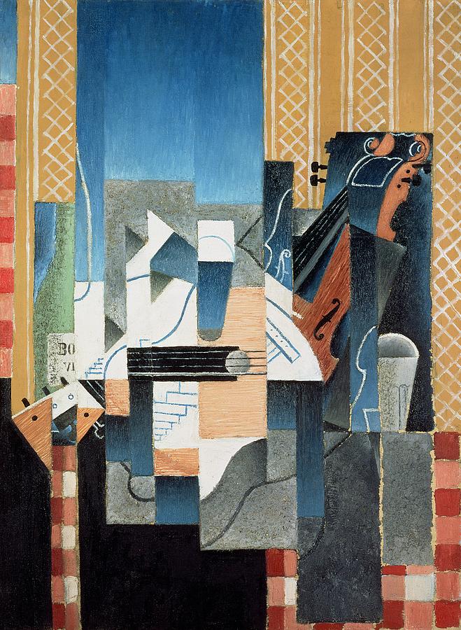 Guitar Painting - Still Life with Violin and Guitar by Juan Gris