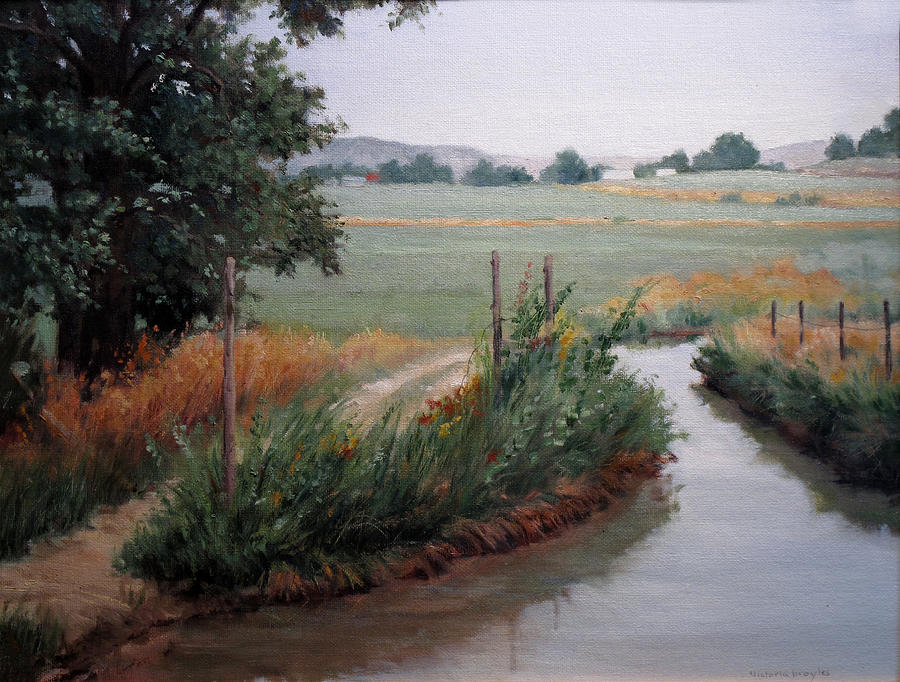 Still Water-Irrigation Painting by Victoria Broyles Still Water-Irrigation Painting by Victoria Broyles