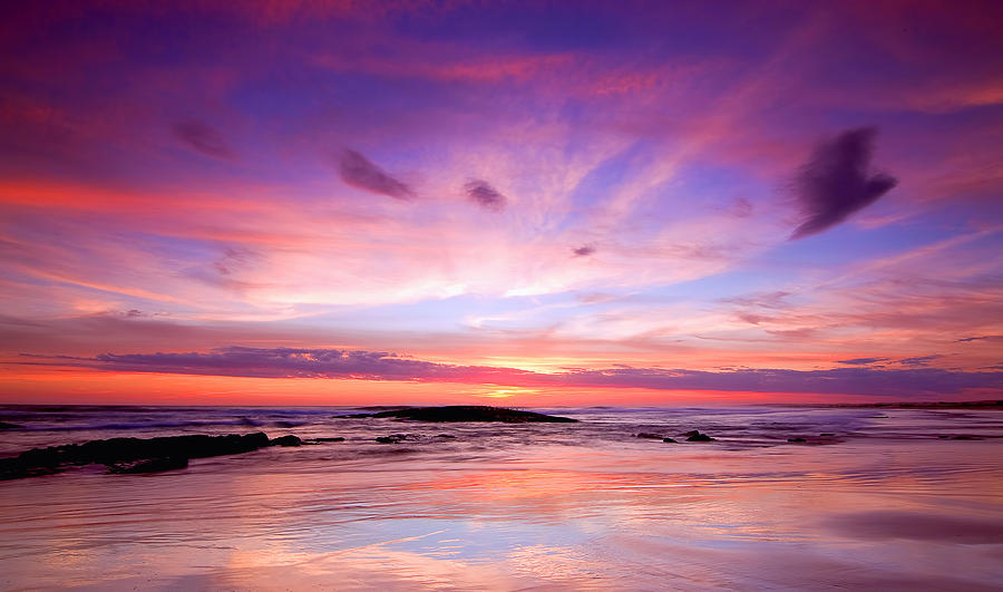 Stockton Beach Sunset Photograph by Paul Svensen