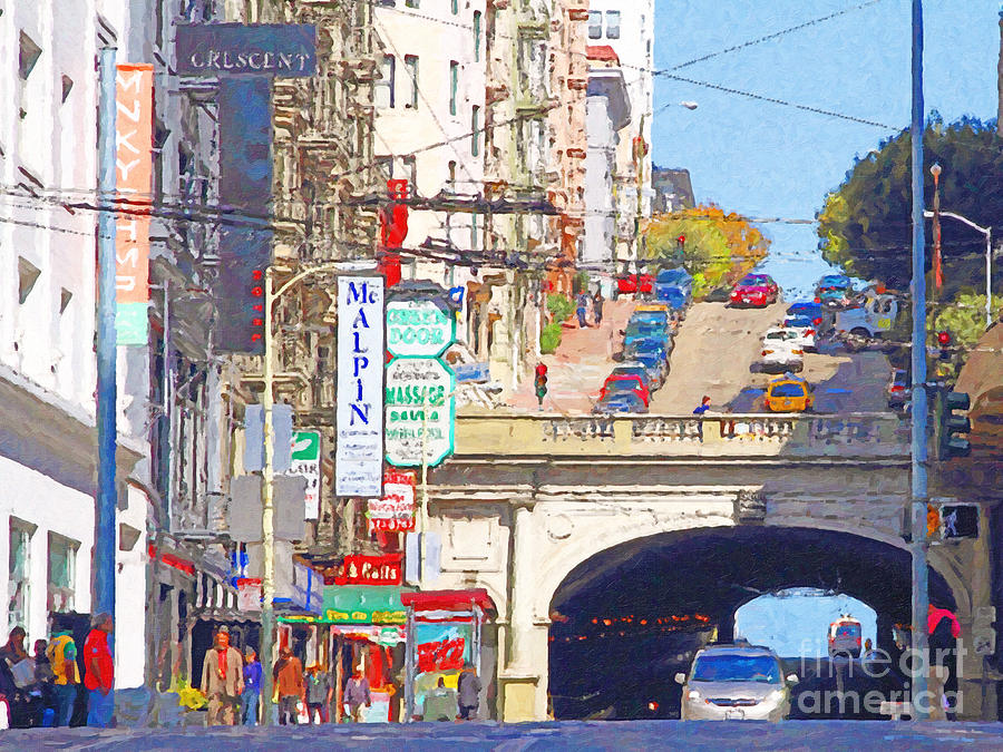 San Francisco Photograph - Stockton Street Tunnel in San Francisco . 7D7355 by Wingsdomain Art and Photography