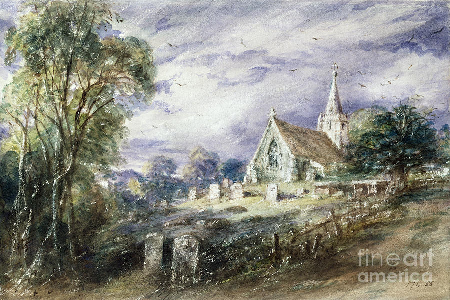 John Constable Painting - Stoke Poges Church by John Constable