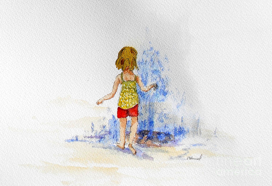 Stomping In The Water Painting by Vicki  Housel