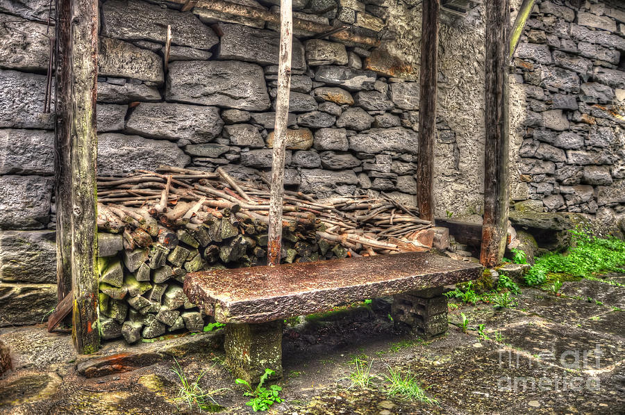 Stone Photograph - Stone bench by Mats Silvan