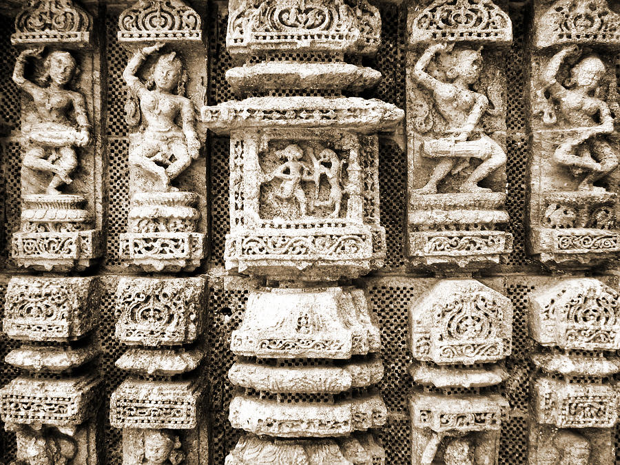 Temple Photograph - Stone Carvings In An Indain Temple by Sumit Mehndiratta