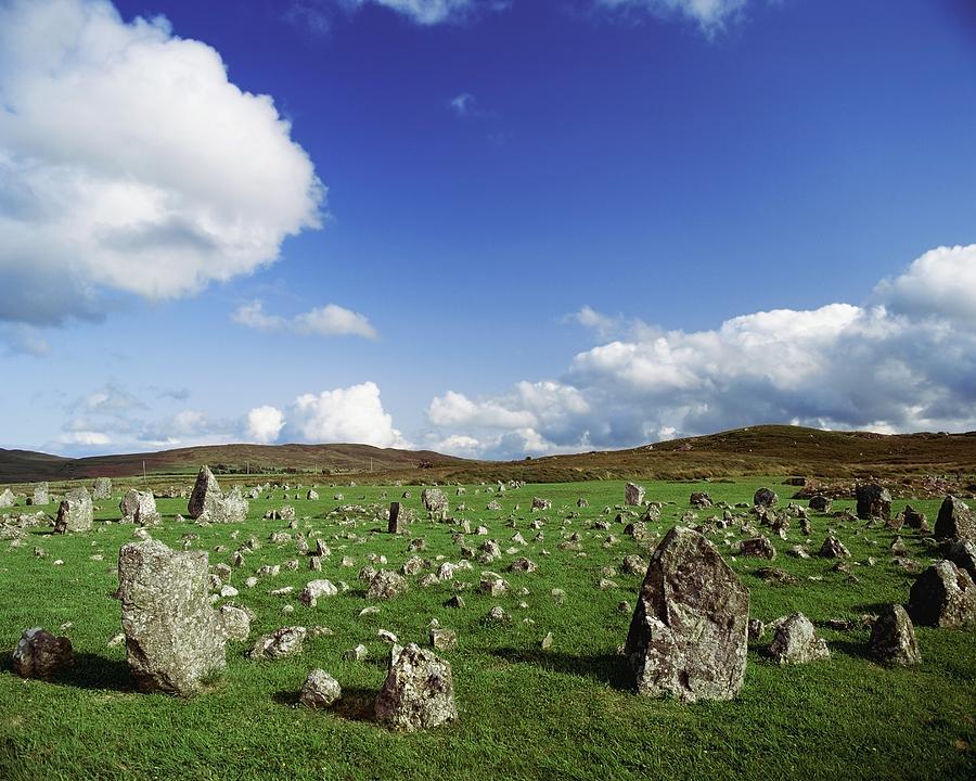 Landmark Photograph - Stone Circles On A Landscape, Beaghmore by The Irish Image Collection 