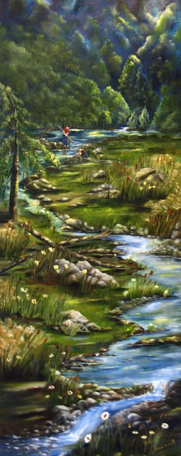 Stone Creek Painting by Carol Sweetwood