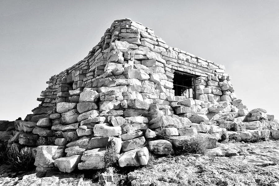 Cabin Photograph - Stone house. by Chelsey Beck