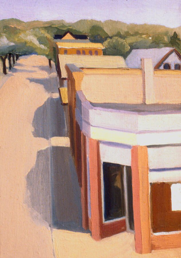 Stoneham Square Three 1979 Painting by Nancy Griswold