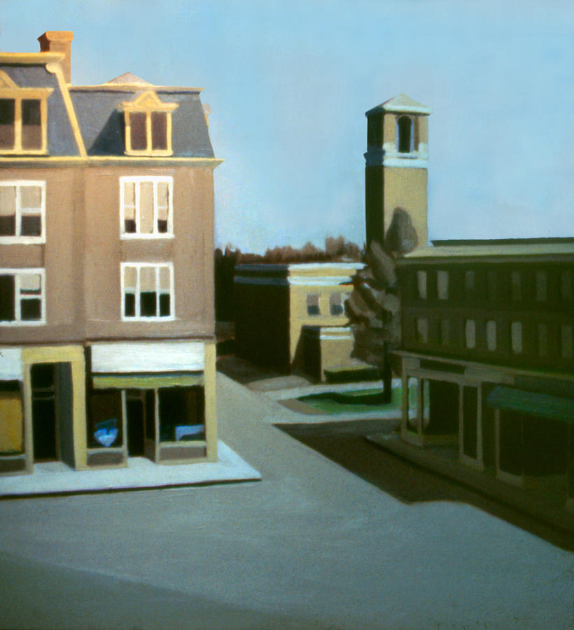 Stoneham Square Two 1979 Painting by Nancy Griswold