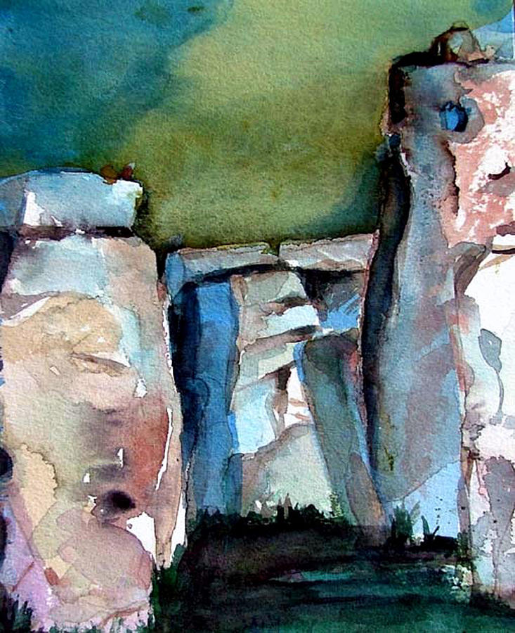 Landscape Painting - Stonehenge by Mindy Newman