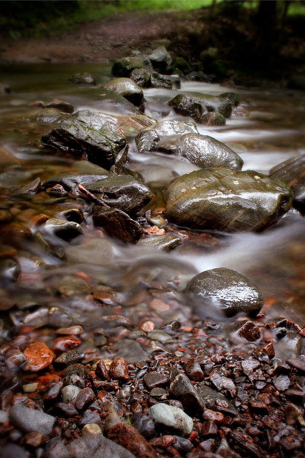 stones over the Reelig river Photograph by Joe Macrae
