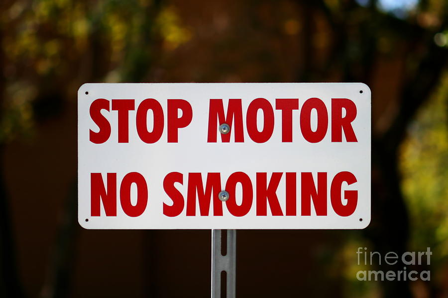Stop Motor No Smiking Photograph by Henrik Lehnerer