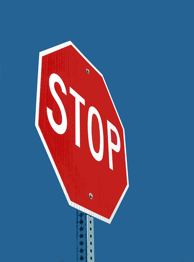 Sign Photograph - Stop Sign by Glennis Siverson