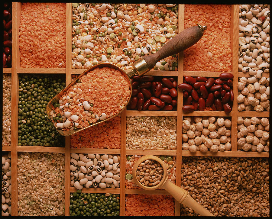 Store Of Various Grains And Pulses Photograph by Tony Craddock Fine