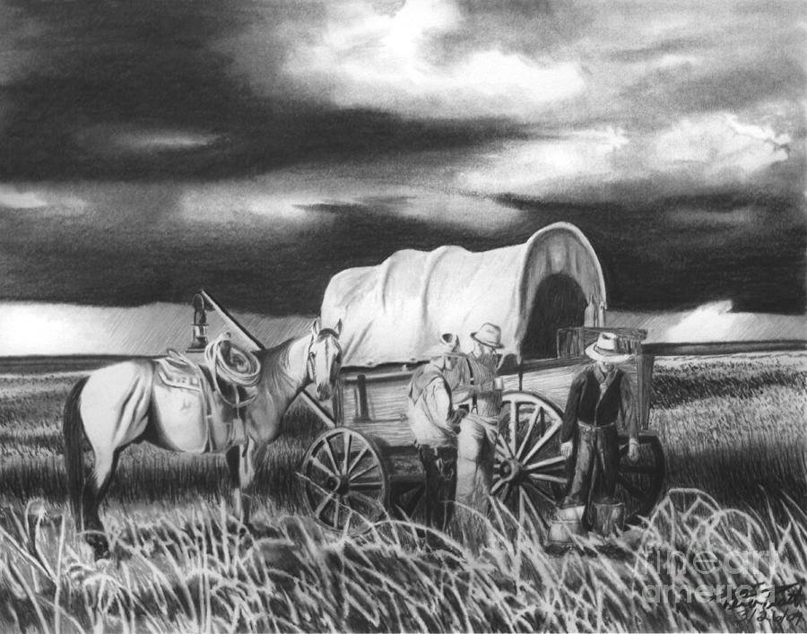 Storm A Brewing Discounted  Drawing by Peter Piatt