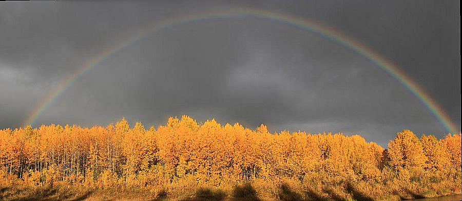 Storm and a Rainbow Photograph by Sam Amato