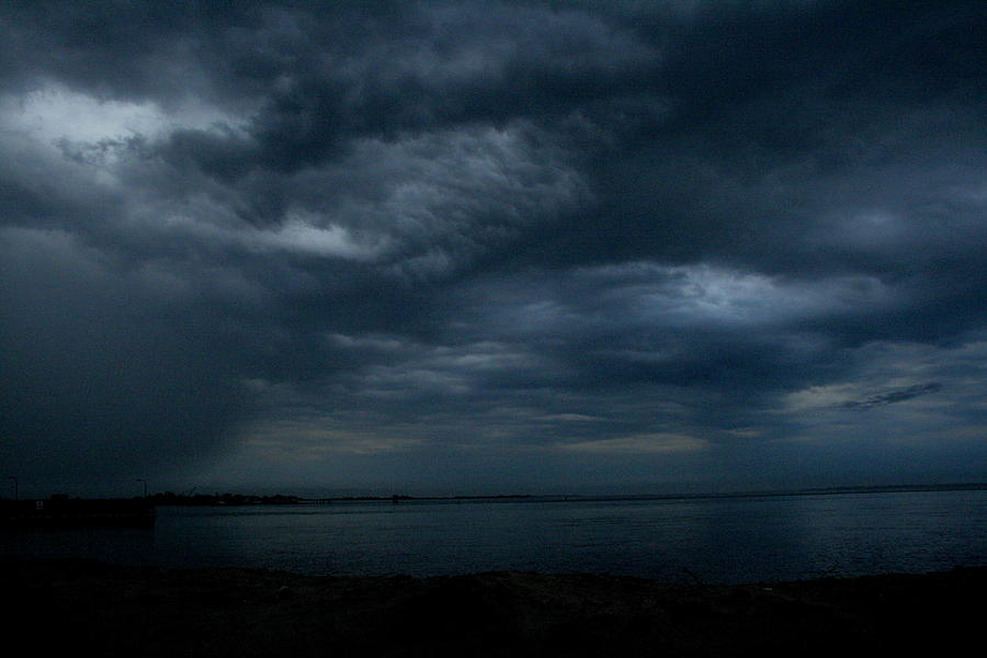 Rain Photograph - Storm Blows Over Captree and Great South Bay by Christopher J Kirby