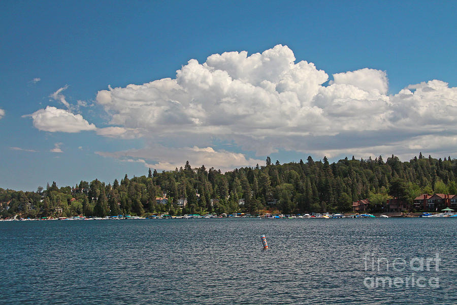 Storm Clouds Over Lake Arrowhead in the San Bernardino Mountains of Southern, California Photograph by Kenny Bosak