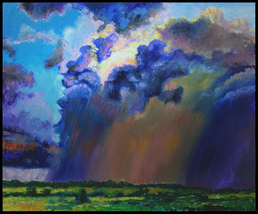 Storm Clouds Painting - Storm Clouds Over Missouri by John Lautermilch