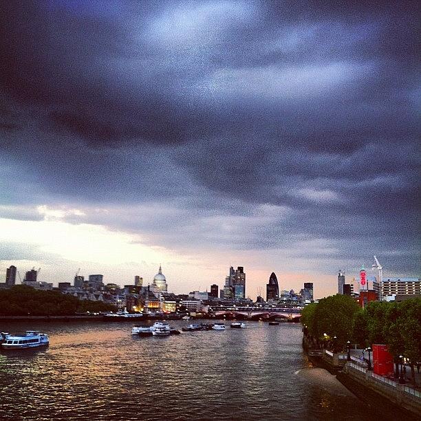 London Photograph - Storm Clouds Over St Pauls Cathedral London by Matt Rhodes