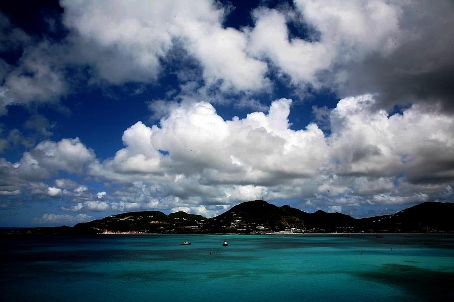 Storm Coming In Over Magens Bay St. Thomas Digital Art by Carrie OBrien Sibley